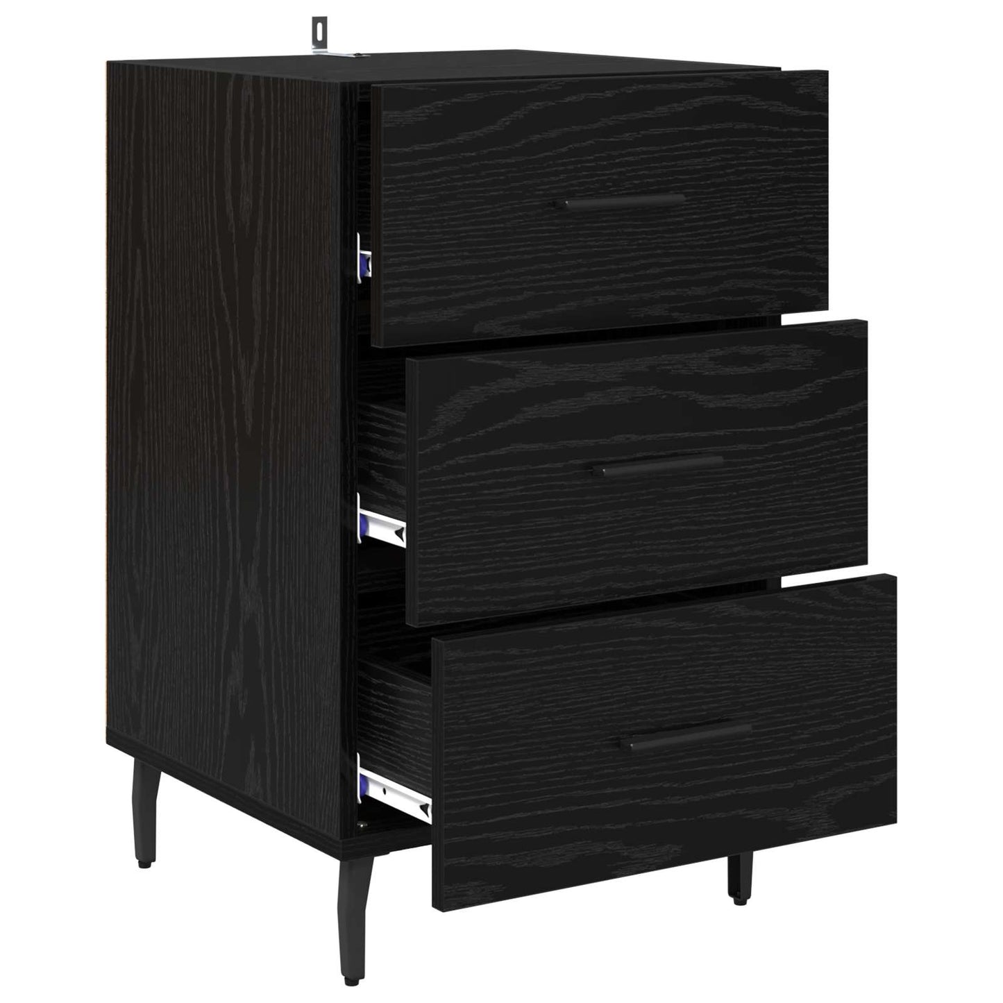 Natskab Sort eg 40 x 40 x 66 cm Konstrueret træ