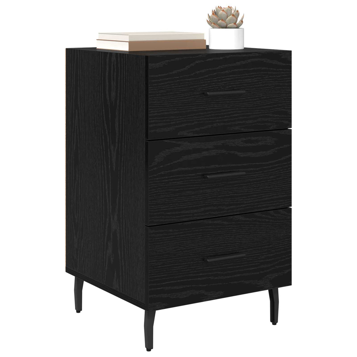 Natskab Sort eg 40 x 40 x 66 cm Konstrueret træ