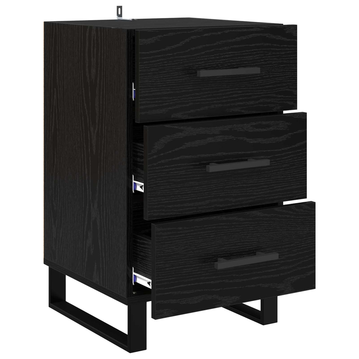 Natskab Sort eg 40 x 40 x 66 cm Konstrueret træ