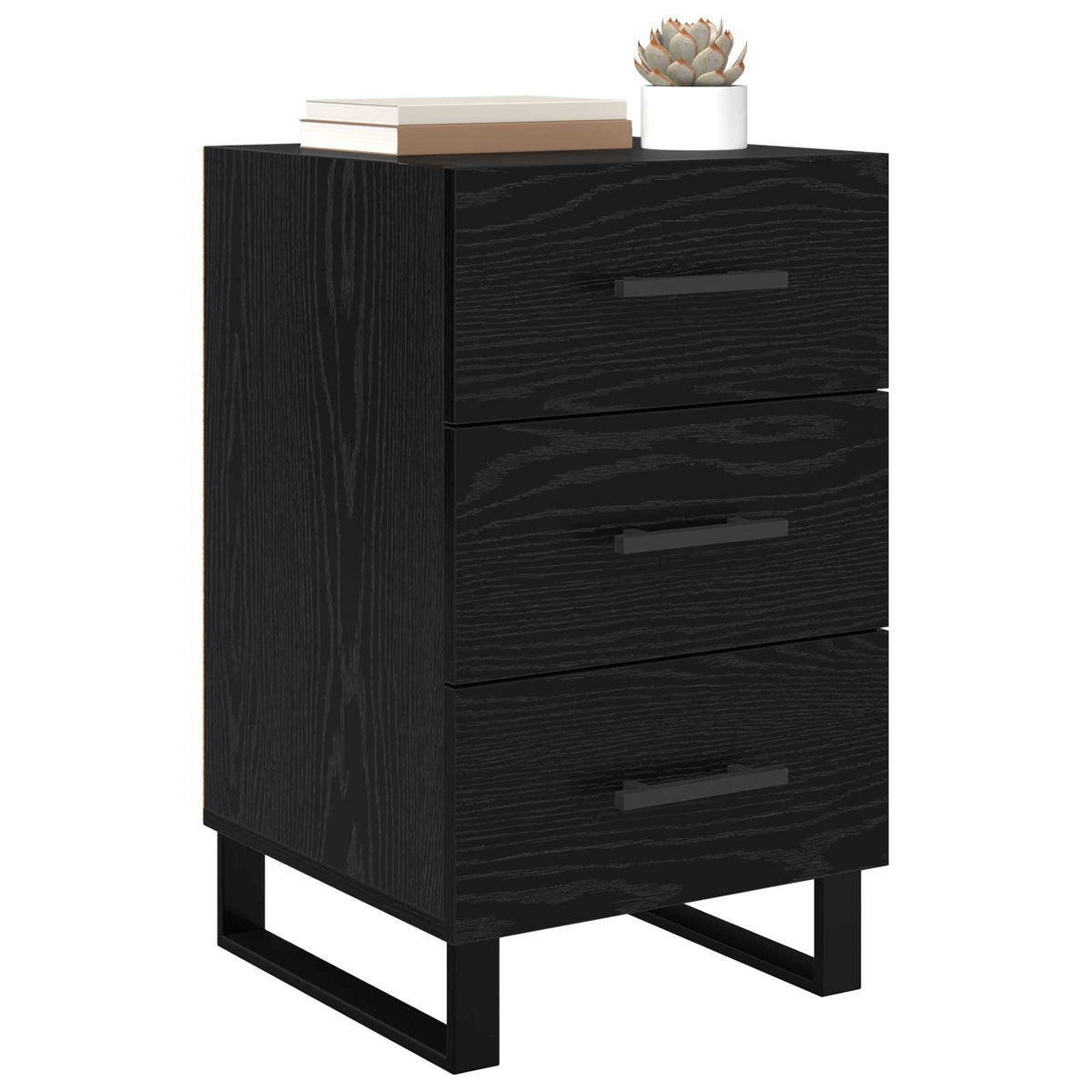 Natskab Sort eg 40 x 40 x 66 cm Konstrueret træ