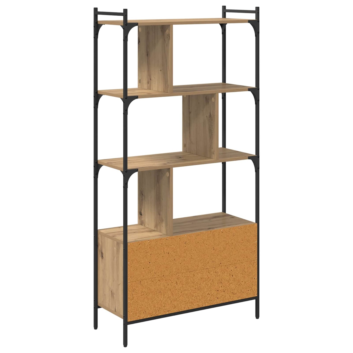 Bogreol 6 niveauer 76,5 x 30 x 154,5 cm Konstrueret træ