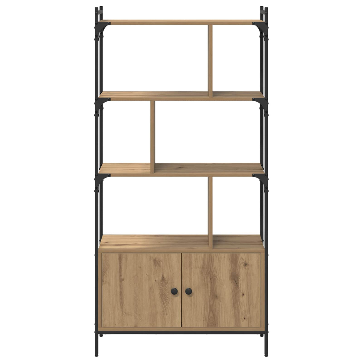 Bogreol 6 niveauer 76,5 x 30 x 154,5 cm Konstrueret træ