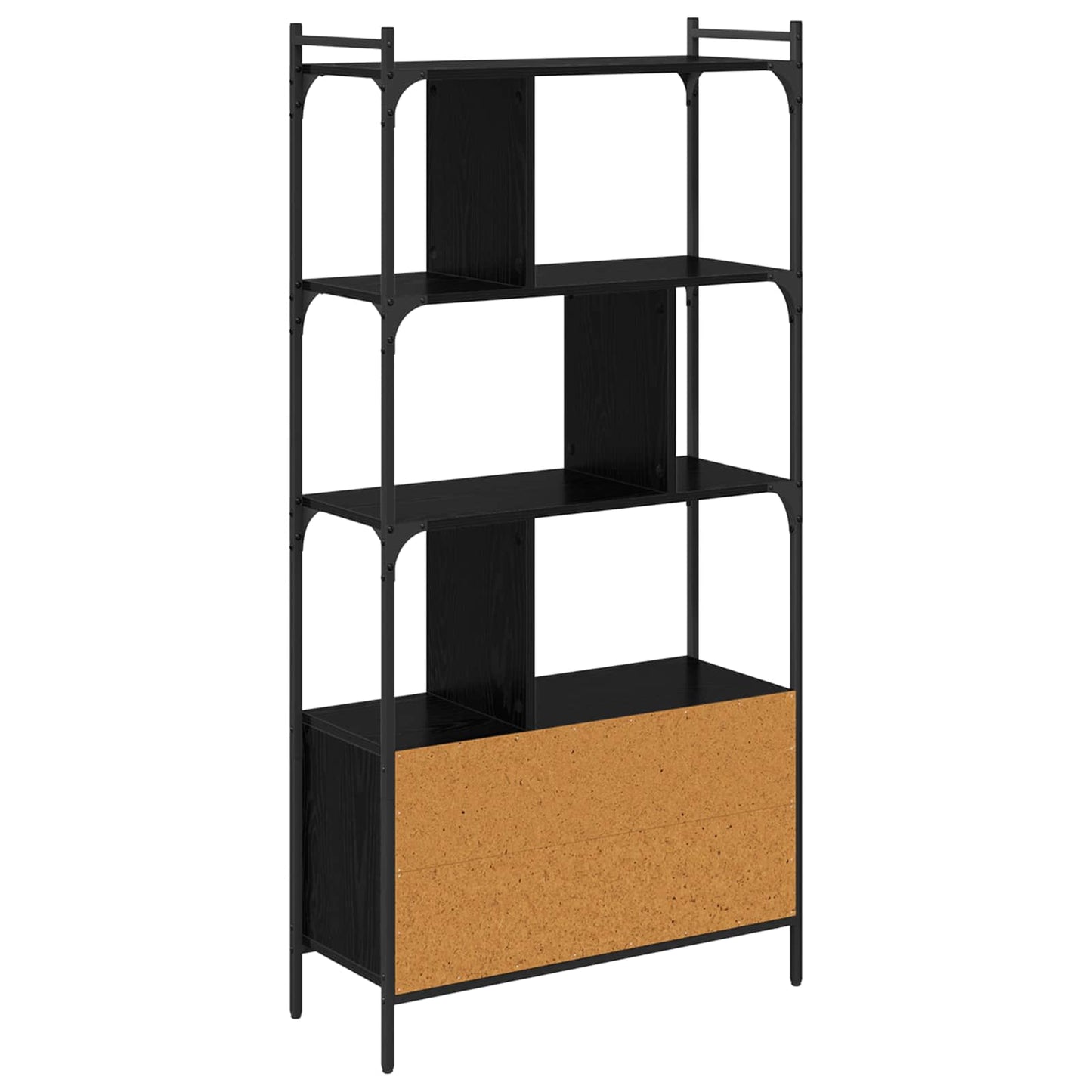 Bogreol 6 niveauer 76,5 x 30 x 154,5 cm Konstrueret træ