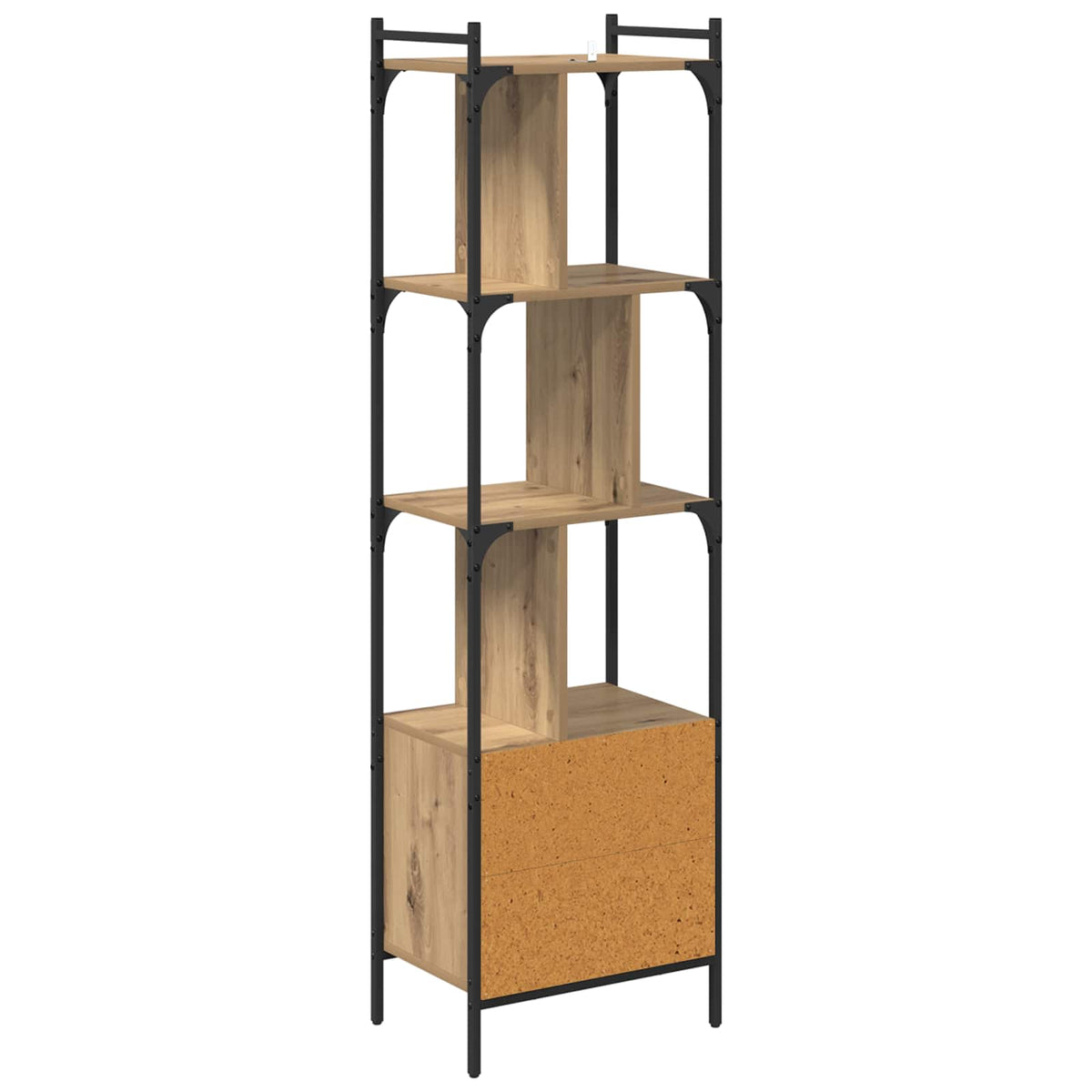 Bogreol 6 niveauer 44,5 x 30 x 154,5 cm Konstrueret træ