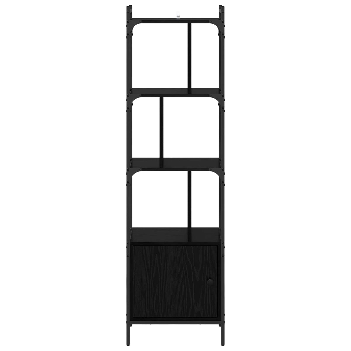 Bogreol 6 niveauer 44,5 x 30 x 154,5 cm Konstrueret træ Sort eg