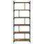 Bogreol 5 niveauer 76 x 32 x 192 cm Konstrueret træ Gammelt træ