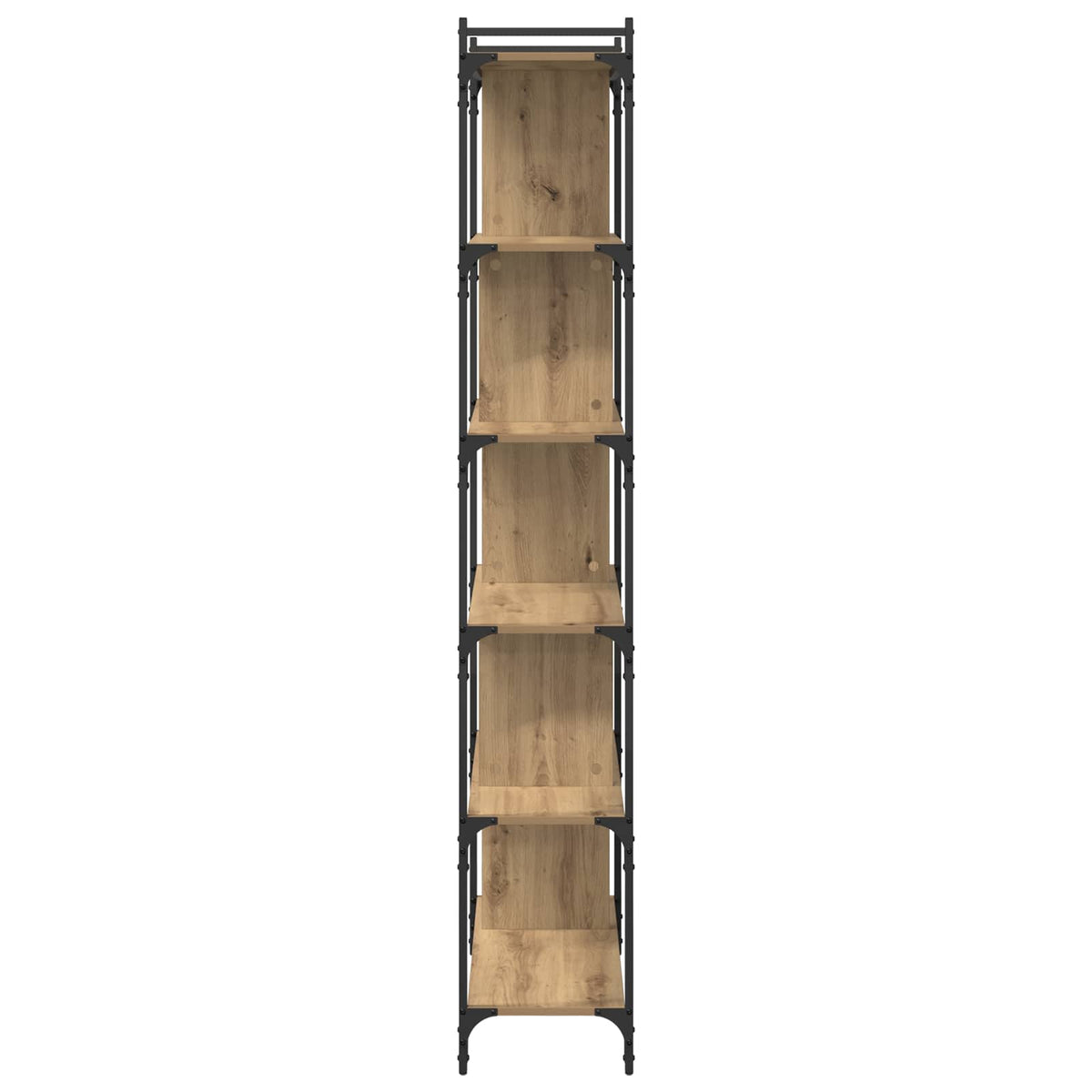 Bogreol 5 niveauer 76 x 32 x 192 cm Konstrueret træ artisan eg