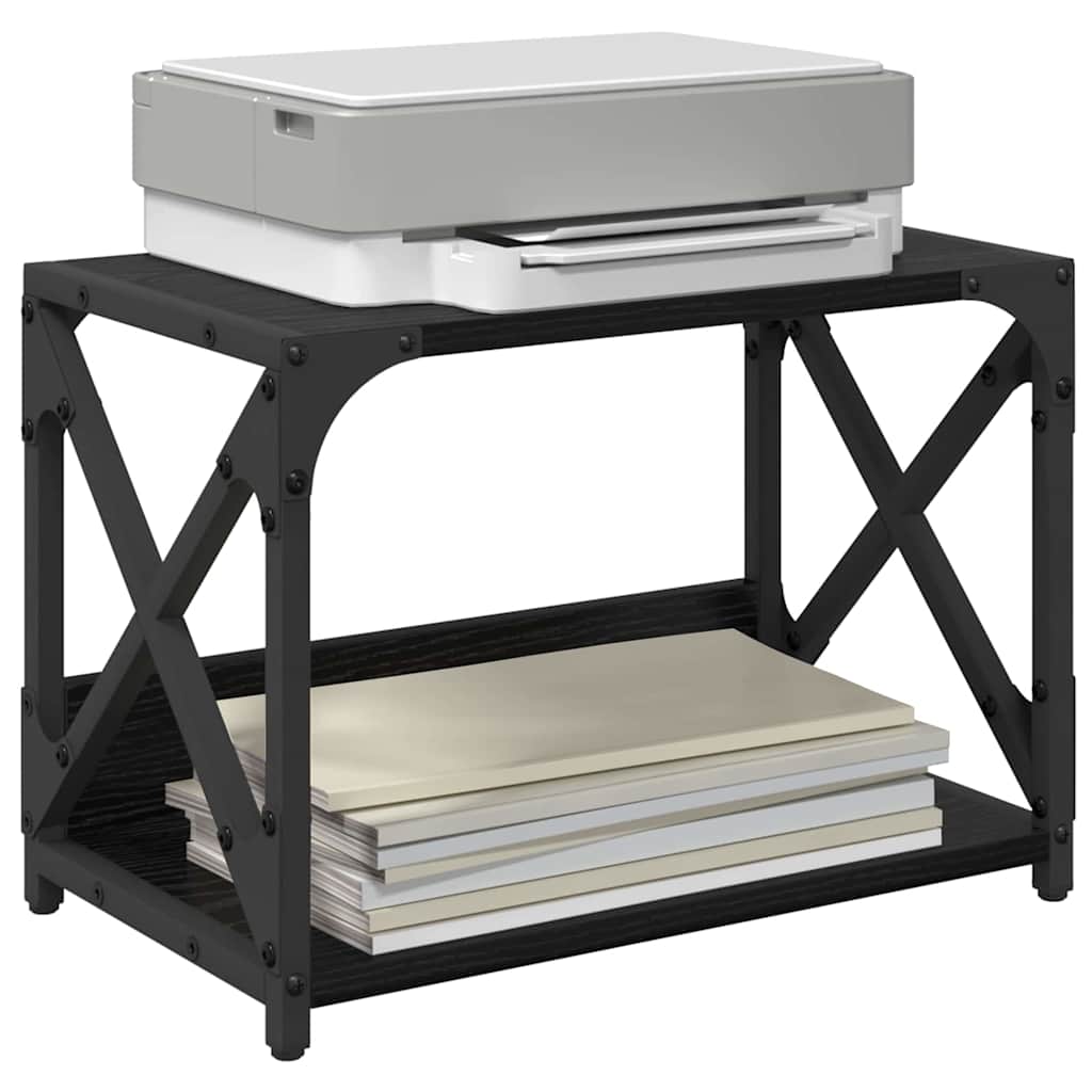 Printerstand Sort eg 44 x 26 x 31.5 cm Konstrueret træ