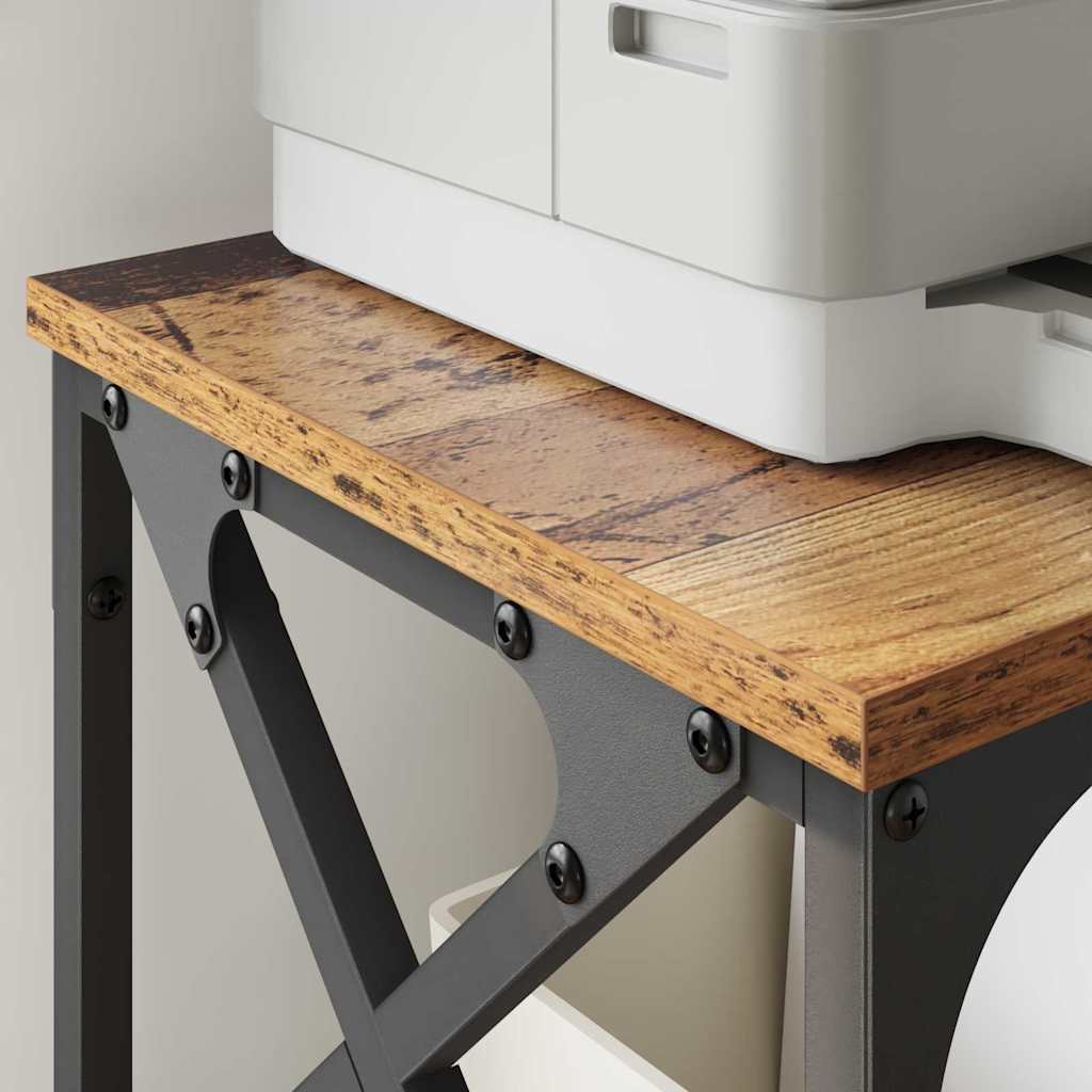 Printerstand Gammelt træ 40 x 30 x 31 cm Konstrueret træ
