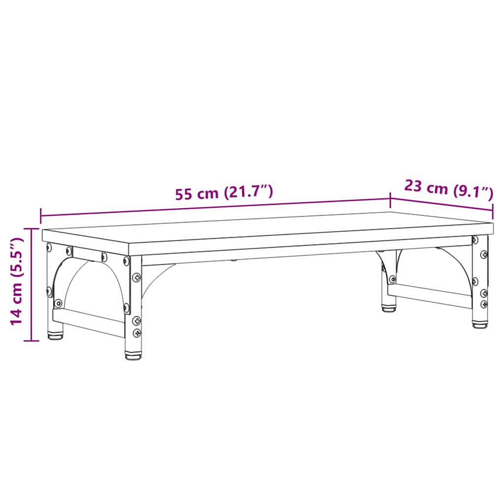 Monitor Stativ Artisan-eg 55 x 23 x 14 cm Konstrueret træ