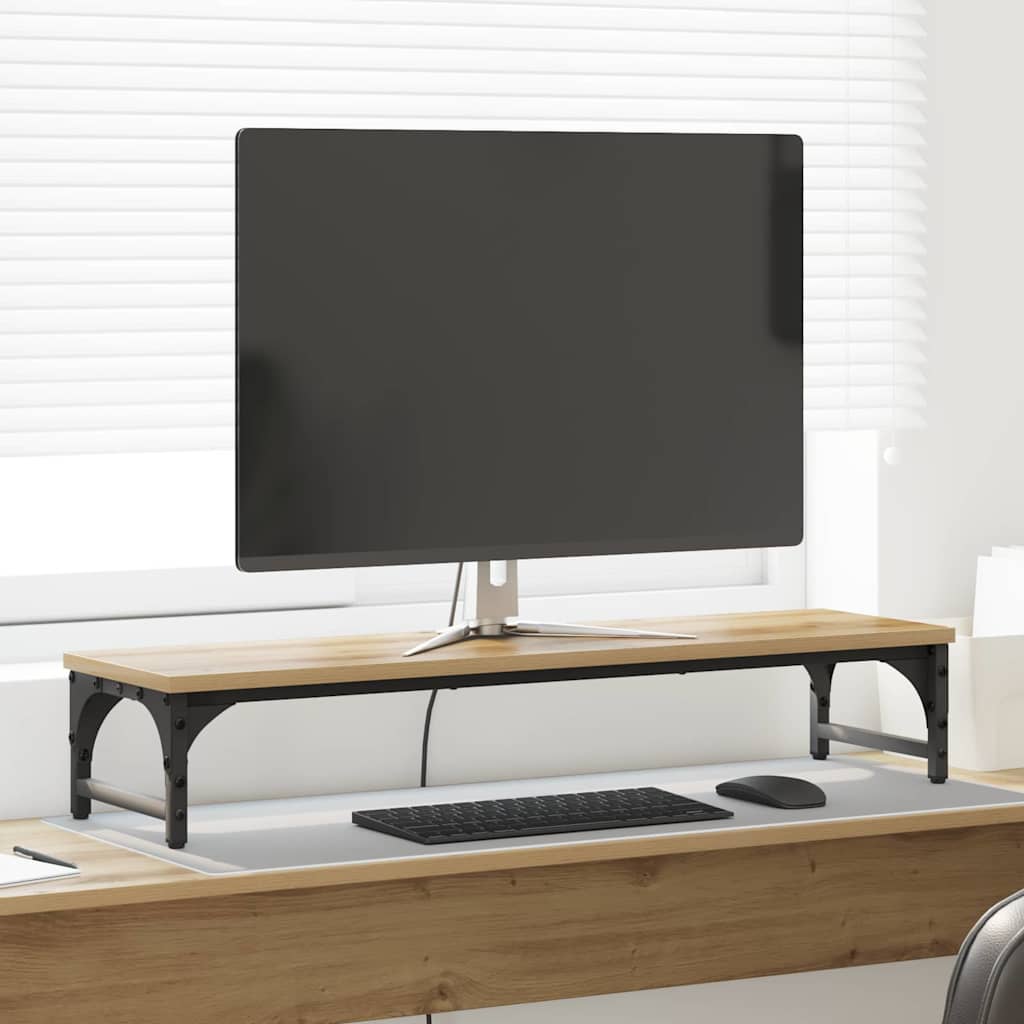 Monitor Stativ Artisan-eg 85 x 23 x 15,5 cm Konstrueret træ