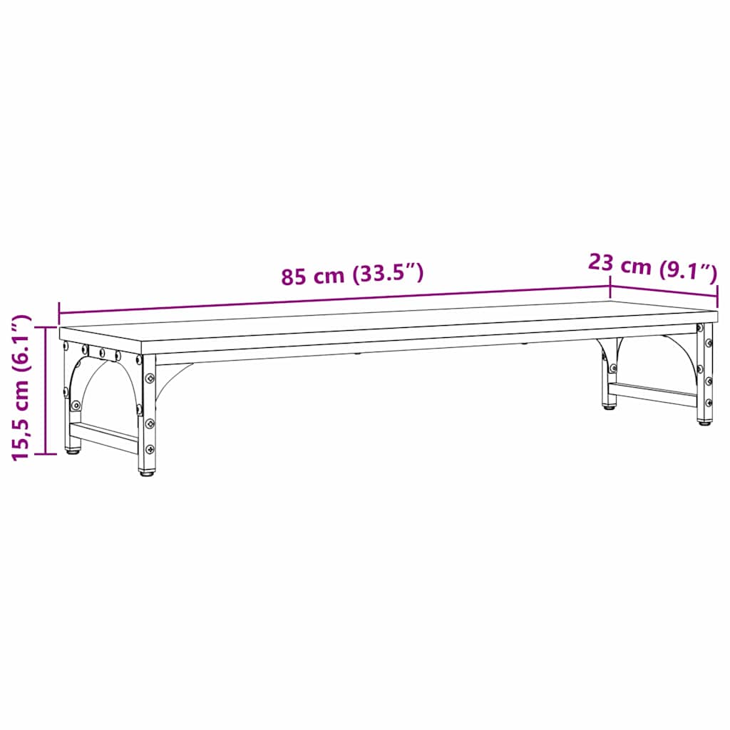 Monitor Stativ Artisan-eg 85 x 23 x 15,5 cm Konstrueret træ