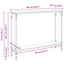 Konsolbord Sort eg 100 x 22,5 x 75 cm Konstrueret træ