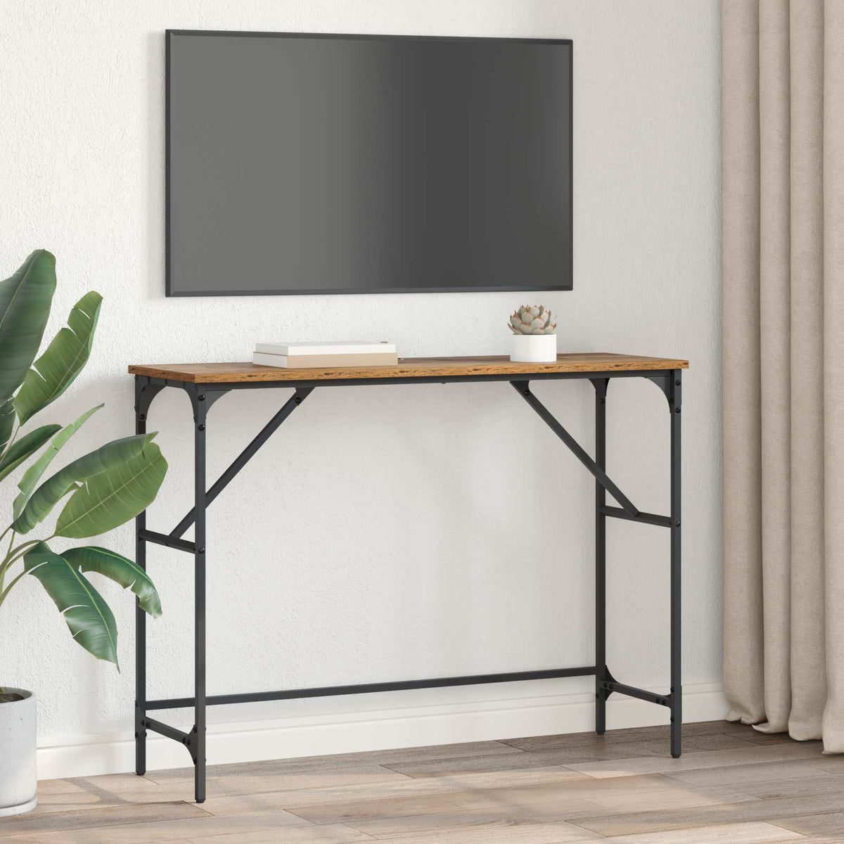 Konsolbord Gammelt træ 100 x 32 x 75 cm Konstrueret træ