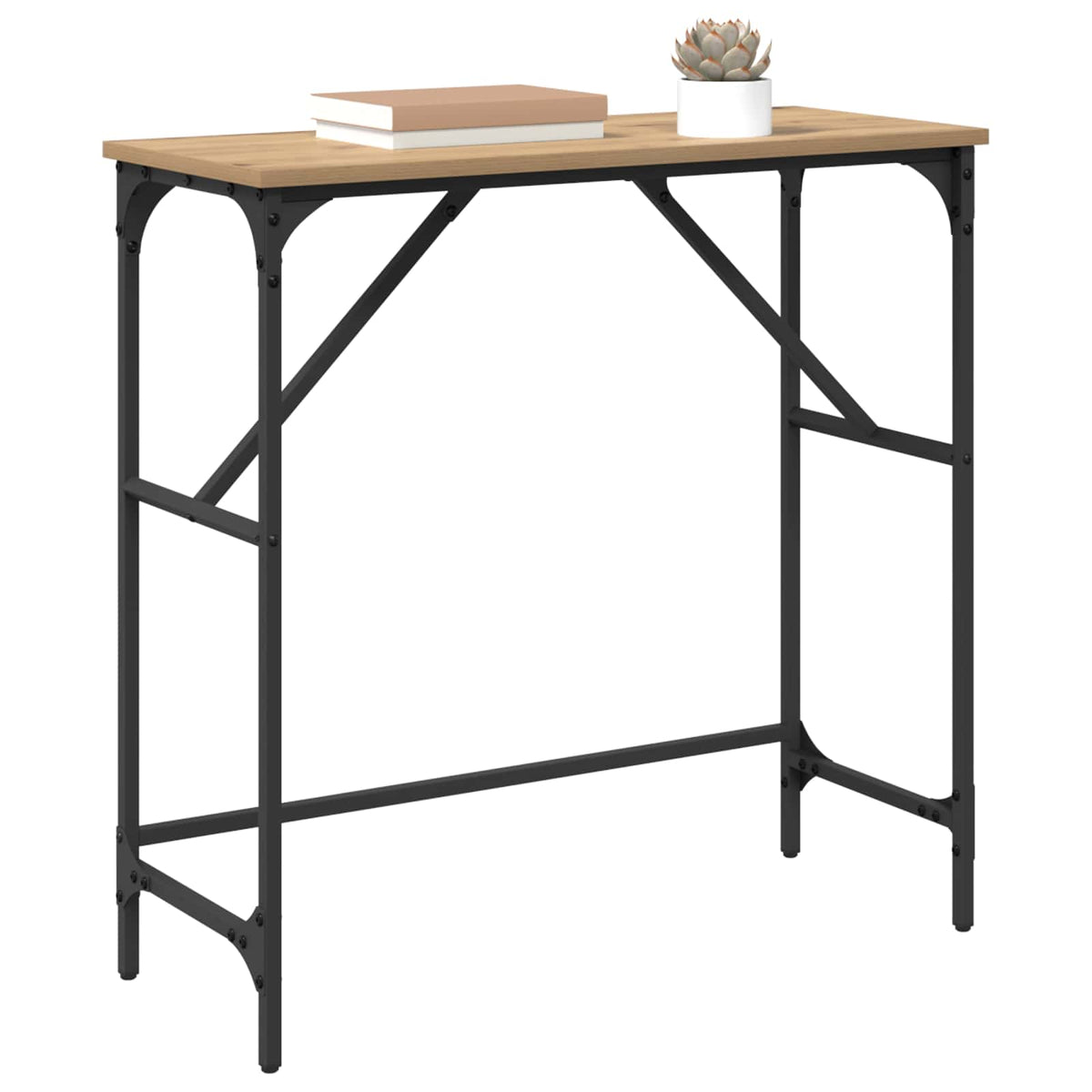 Konsolbord Artisan Egetræ 75 x 32 x 75 cm Konstrueret træ