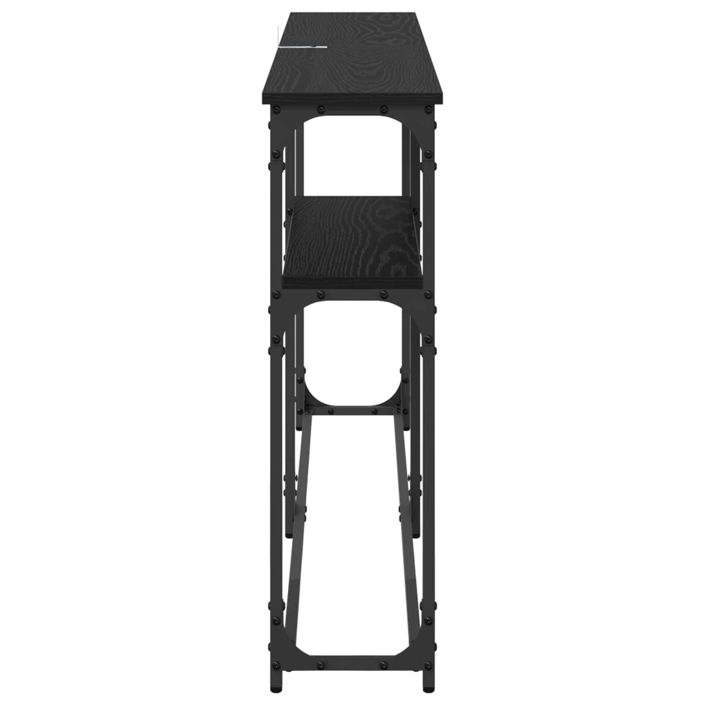 Konsolbord Sort eg 146 x 22.5 x 75 cm Konstrueret træ
