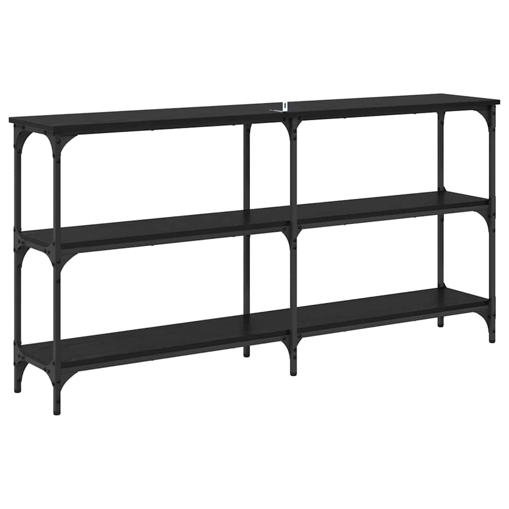Konsolbord Sort eg 150 x 29 x 75 cm Samlet træ og metal