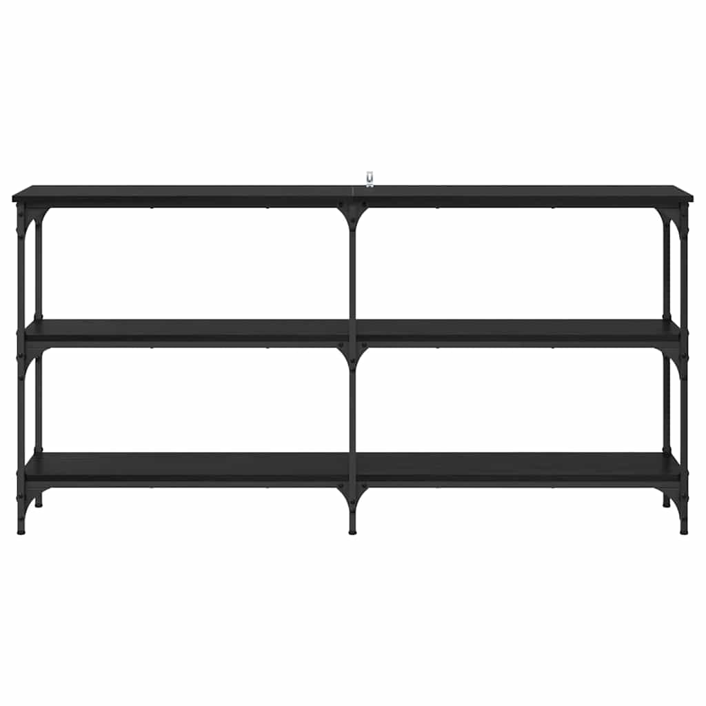 Konsolbord Sort eg 150 x 29 x 75 cm Samlet træ og metal