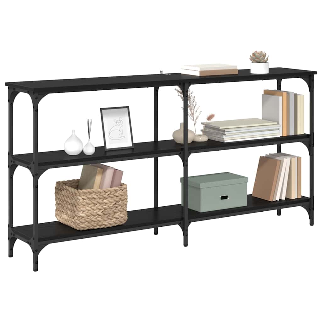 Konsolbord Sort eg 150 x 29 x 75 cm Samlet træ og metal