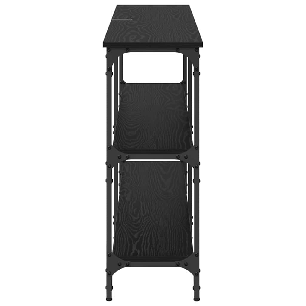 Konsolbord Sort eg 150 x 29 x 75 cm Samlet træ og metal