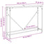 Konsolbord Sort eg 102 x 23 x 75 cm Konstrueret træ