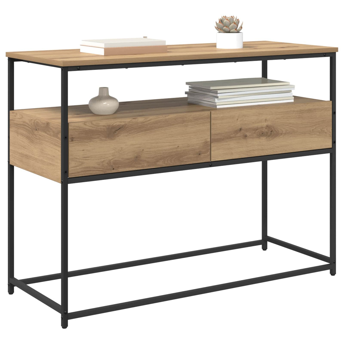 Konsolbord Artisan Egetræ 100 x 40 x 75 cm Konstrueret træ