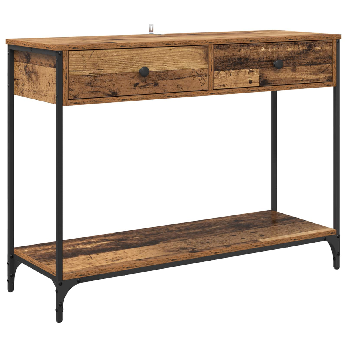 Konsolbord Gammelt træ 100 x 34,5 x 75 cm Konstrueret træ