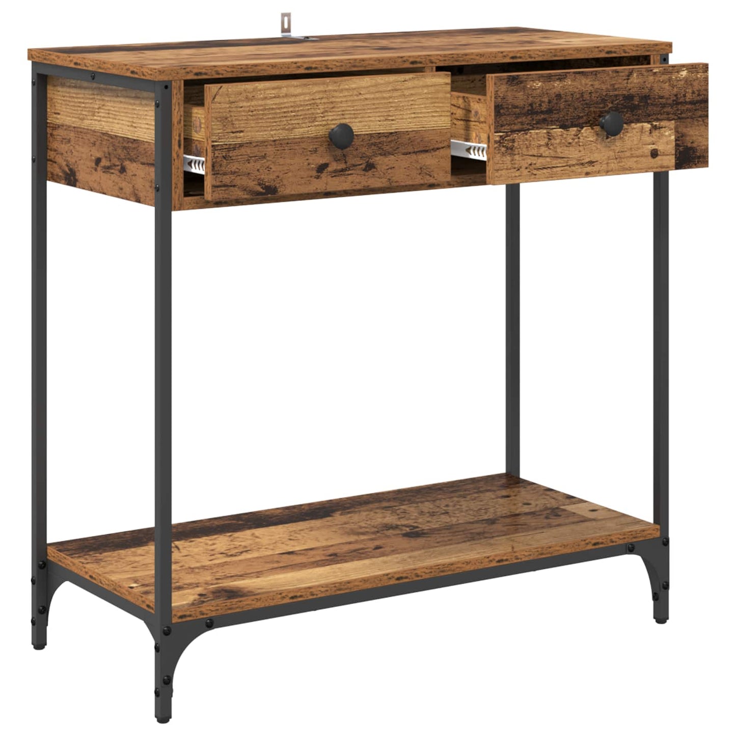 Konsolbord Gammelt træ 75 x 34,5 x 75 cm Konstrueret træ