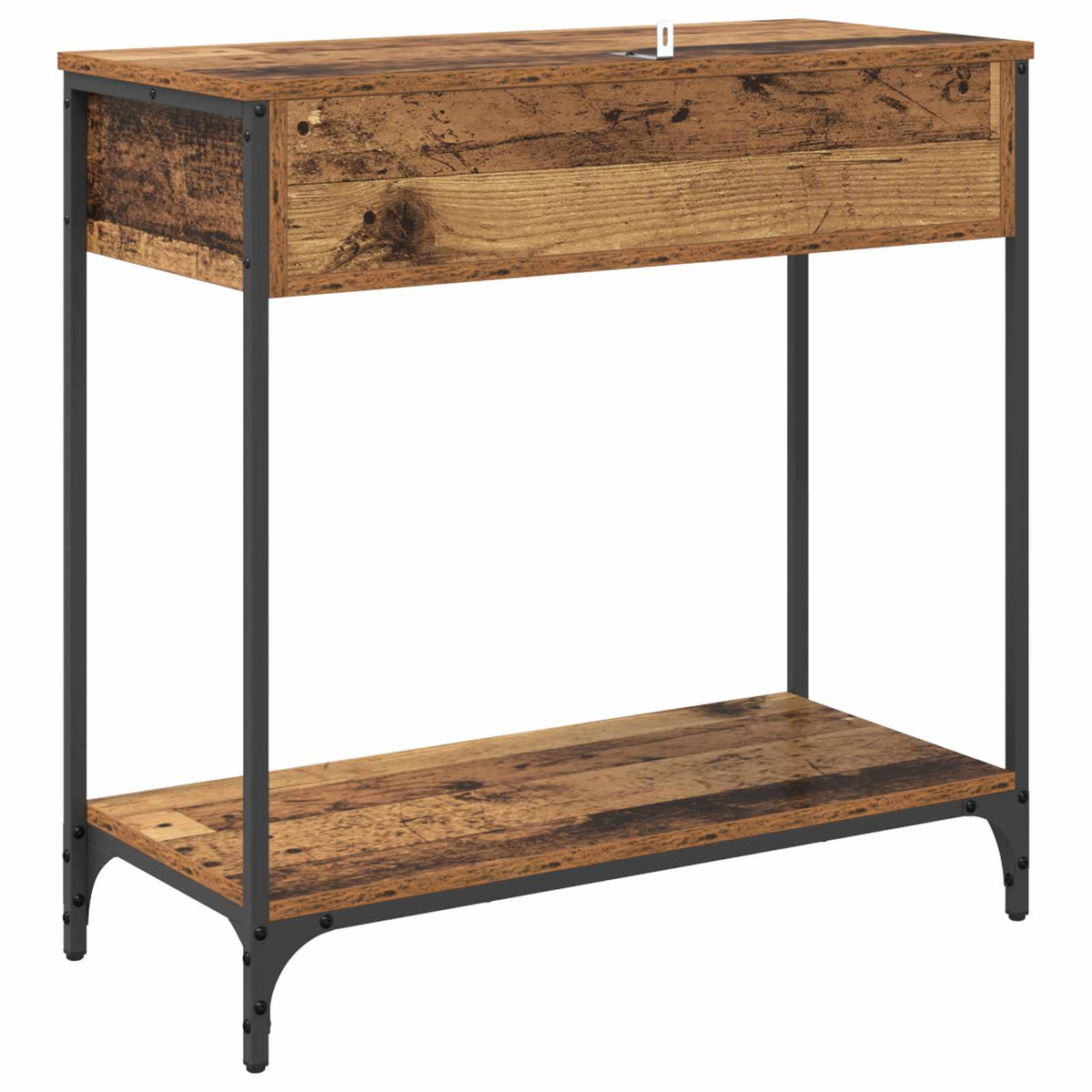 Konsolbord Gammelt træ 75 x 34,5 x 75 cm Konstrueret træ