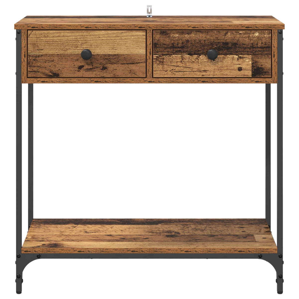 Konsolbord Gammelt træ 75 x 34,5 x 75 cm Konstrueret træ