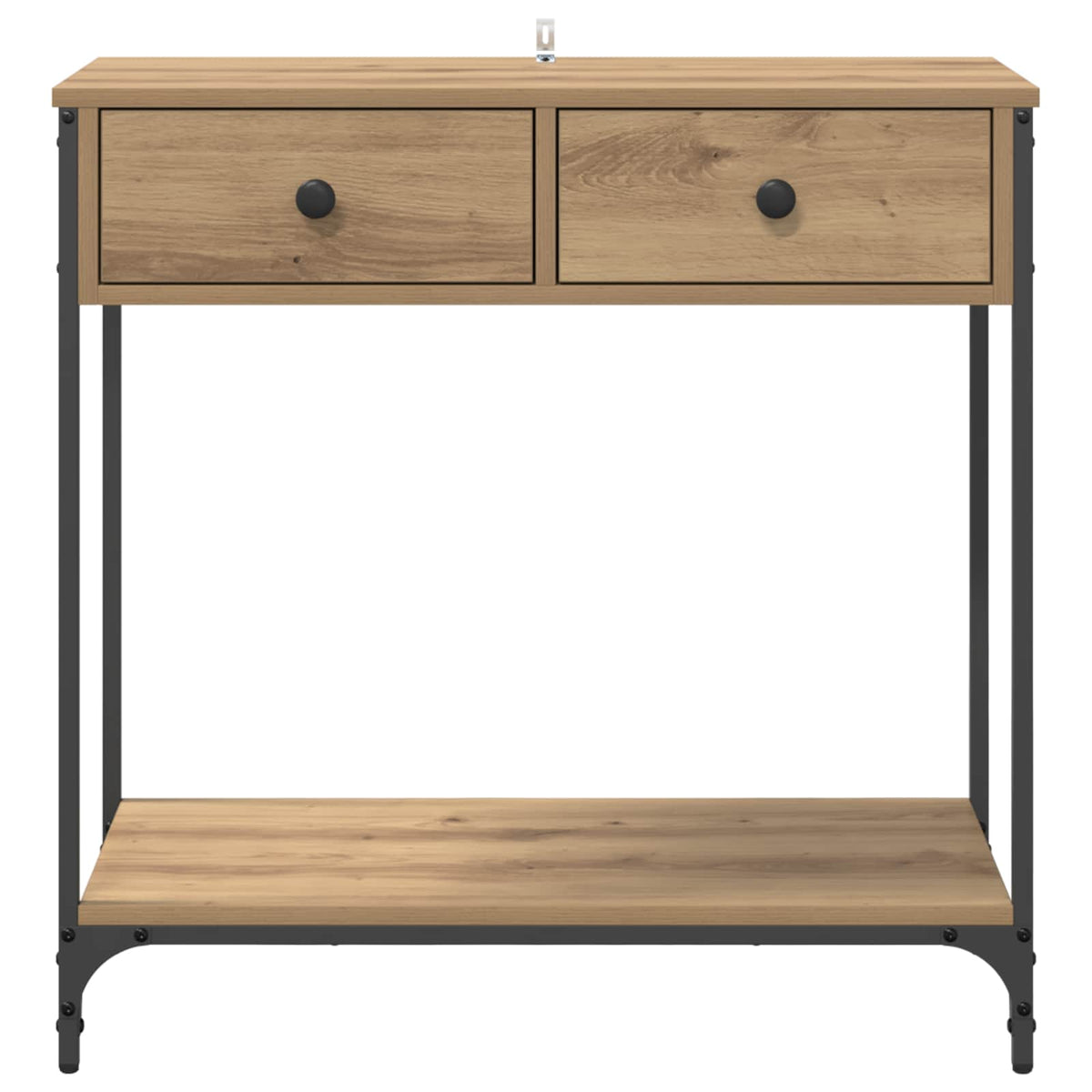 Konsolbord Artisan Egetræ 75 x 34,5 x 75 cm Konstrueret træ