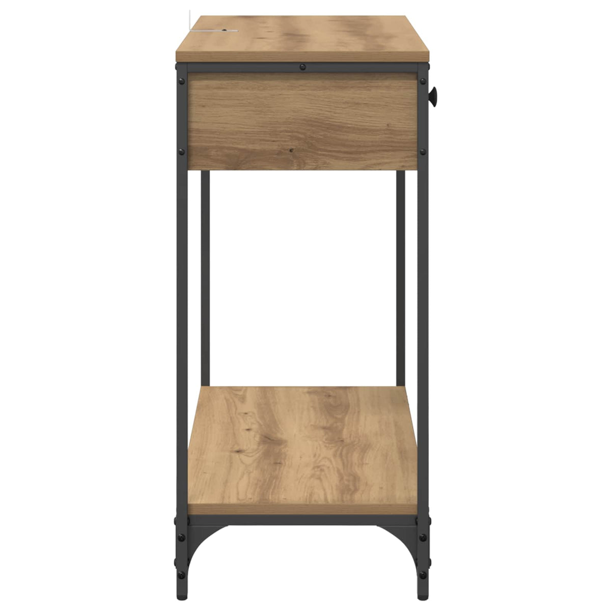 Konsolbord Artisan Egetræ 75 x 34,5 x 75 cm Konstrueret træ