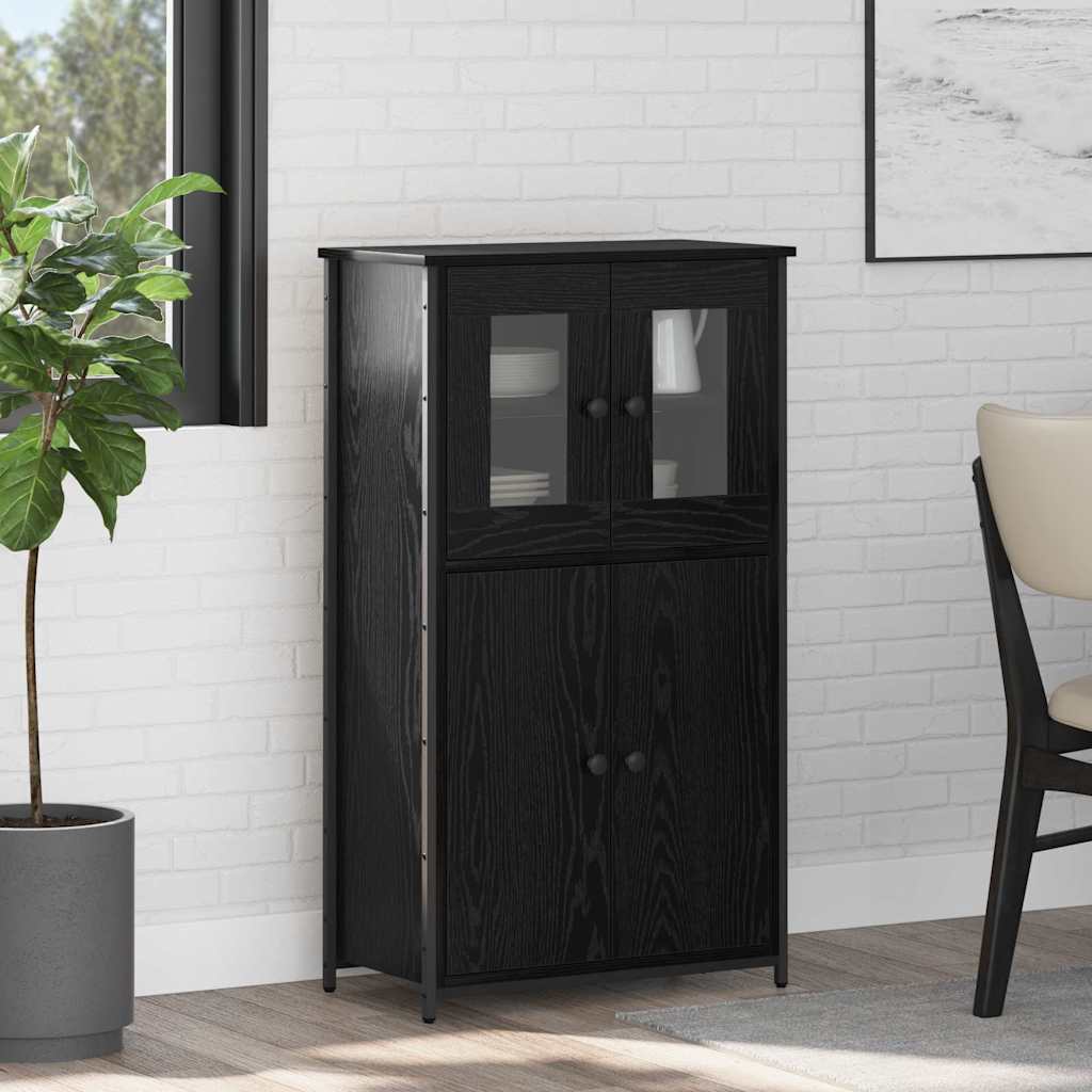 Highboard Sort eg 62 x 32 x 106,5 cm Konstrueret træ
