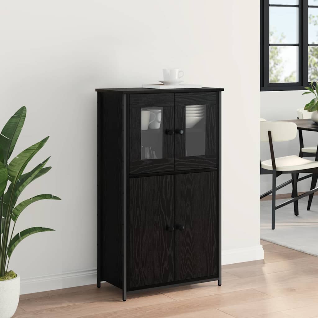 Highboard Sort eg 62 x 32 x 106,5 cm Konstrueret træ
