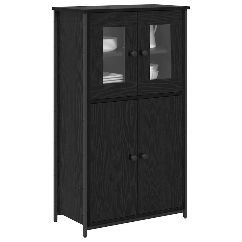 Highboard Sort eg 62 x 32 x 106,5 cm Konstrueret træ