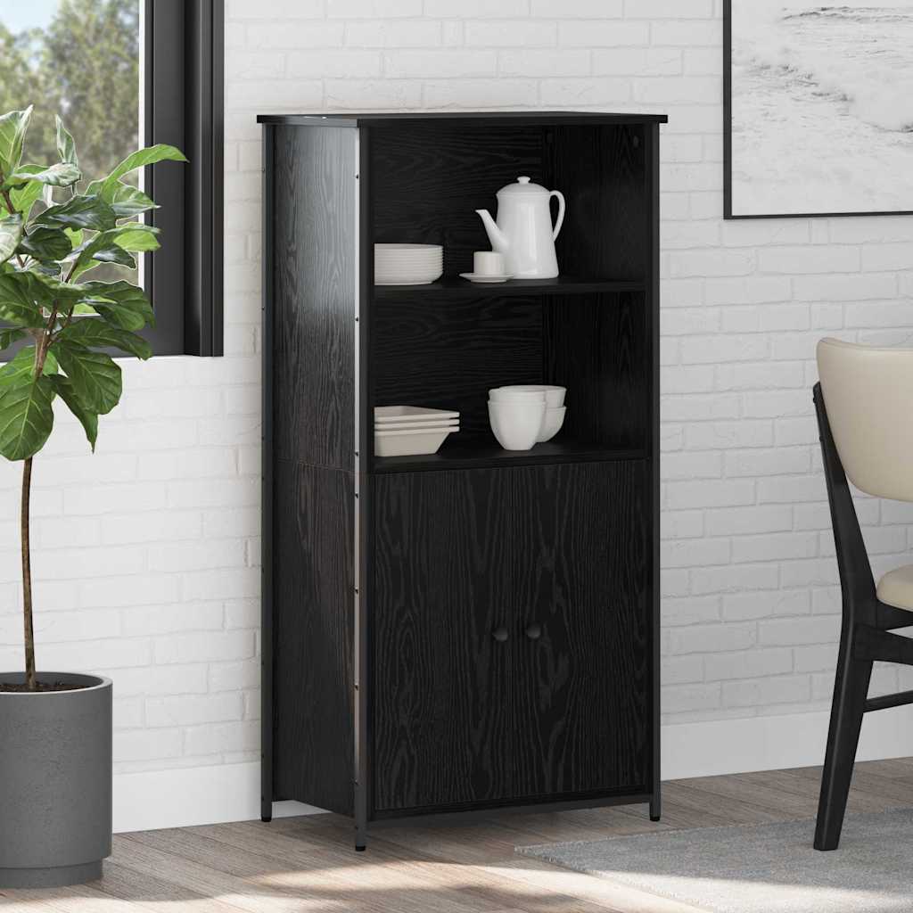 Highboard Sort eg 62 x 36 x 121,5 cm Konstrueret træ