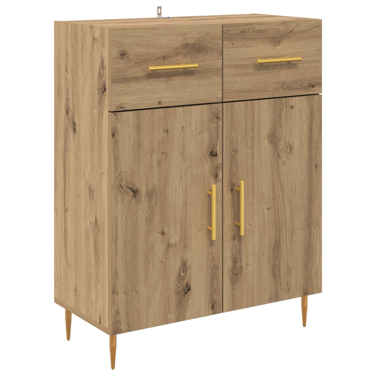Sideboard Artisan Egetræ 69,5 x 34 x 90 cm Konstrueret træ