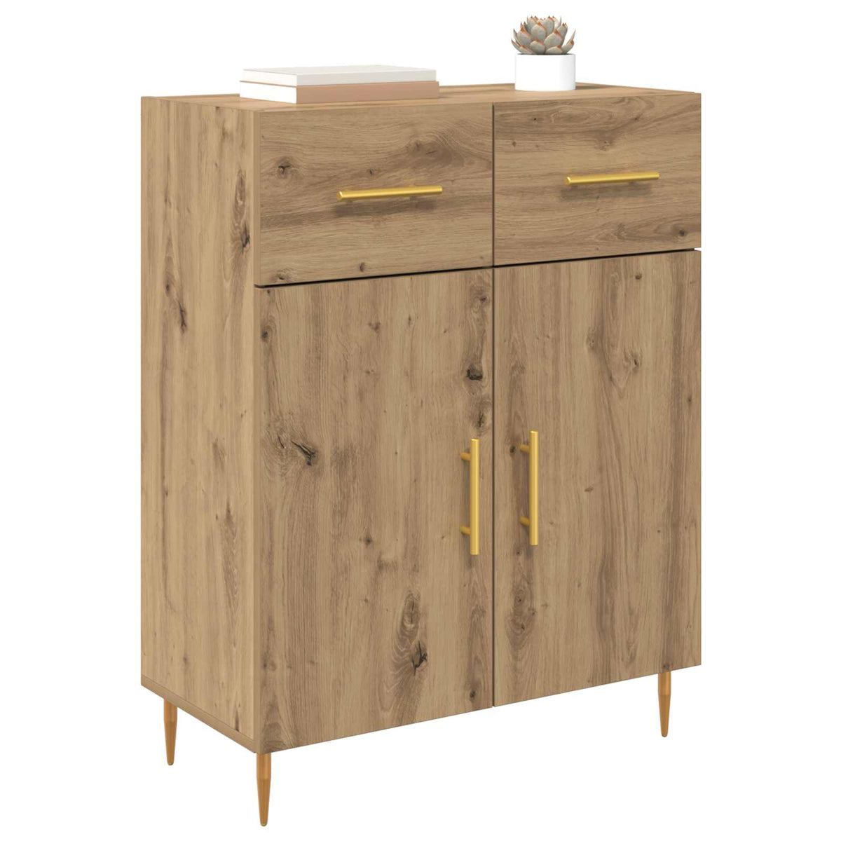 Sideboard Artisan Egetræ 69,5 x 34 x 90 cm Konstrueret træ