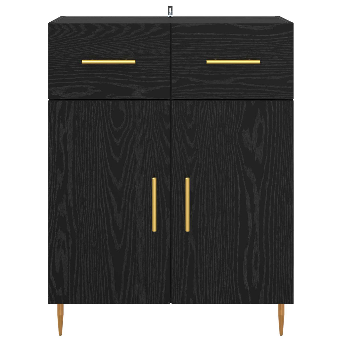 Sideboard Sort eg 69,5 x 34 x 90 cm Konstrueret træ