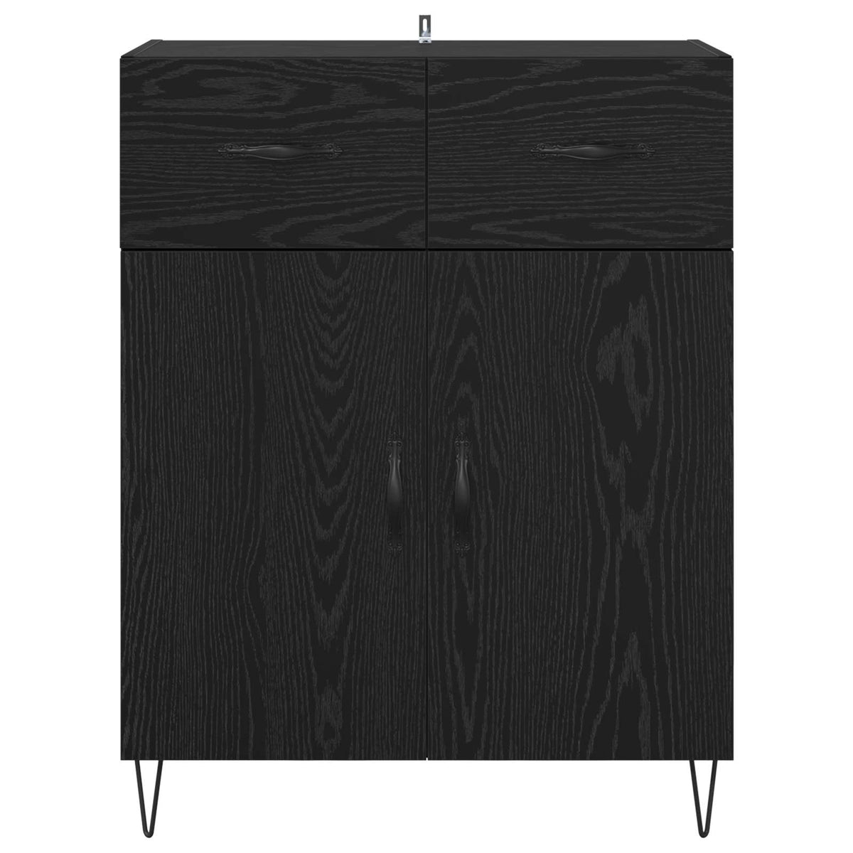 Sideboard Sort eg 69,5 x 34 x 90 cm Konstrueret træ