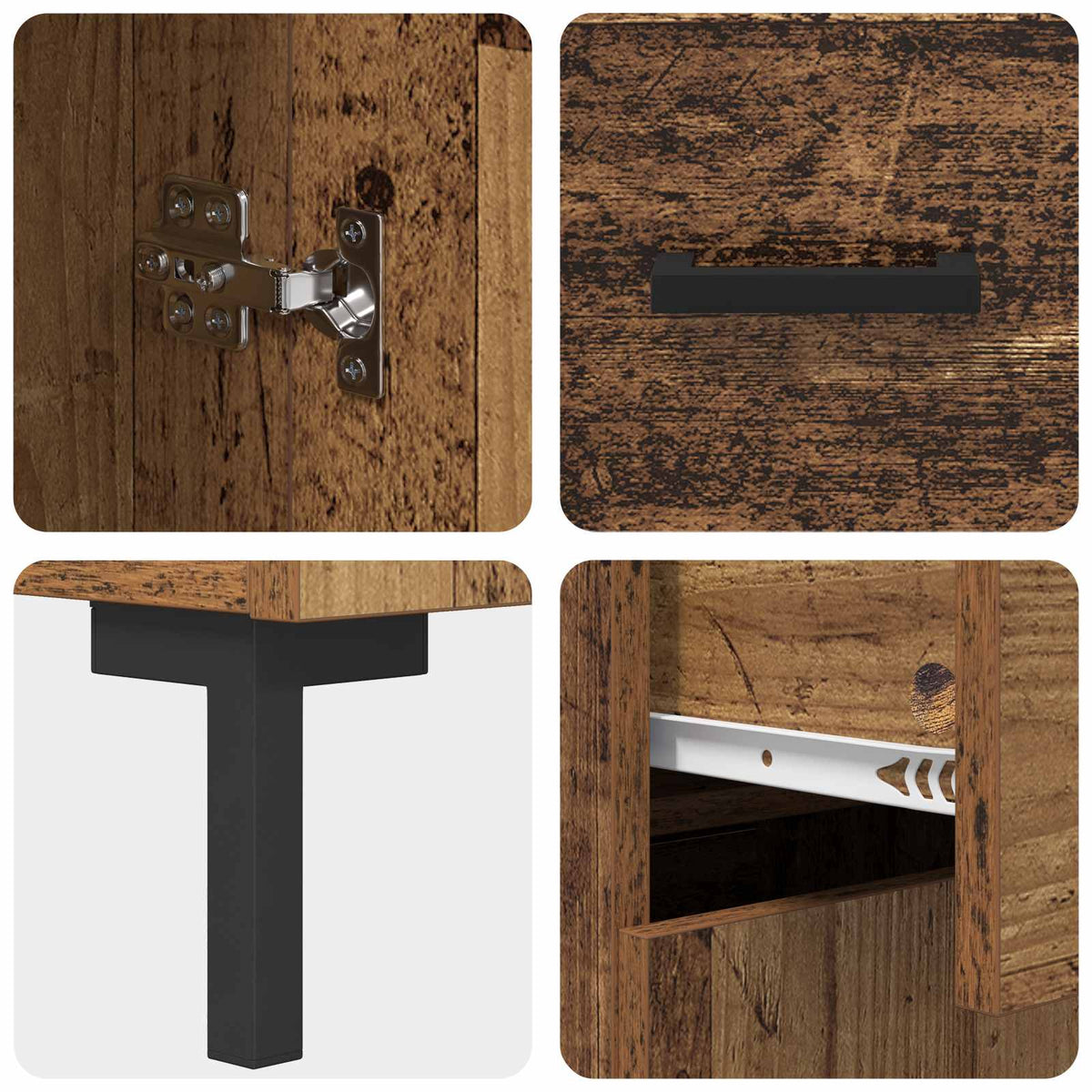 Sideboard Gammelt træ 69,5 x 34 x 90 cm Konstrueret træ