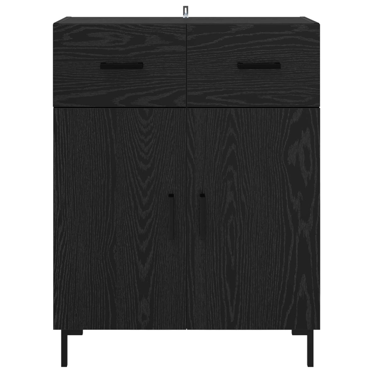 Sideboard Sort eg 69,5 x 34 x 90 cm Konstrueret træ