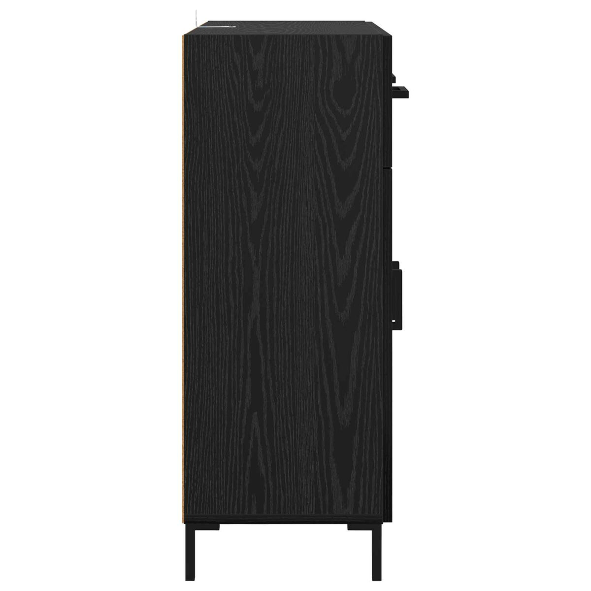 Sideboard Sort eg 69,5 x 34 x 90 cm Konstrueret træ