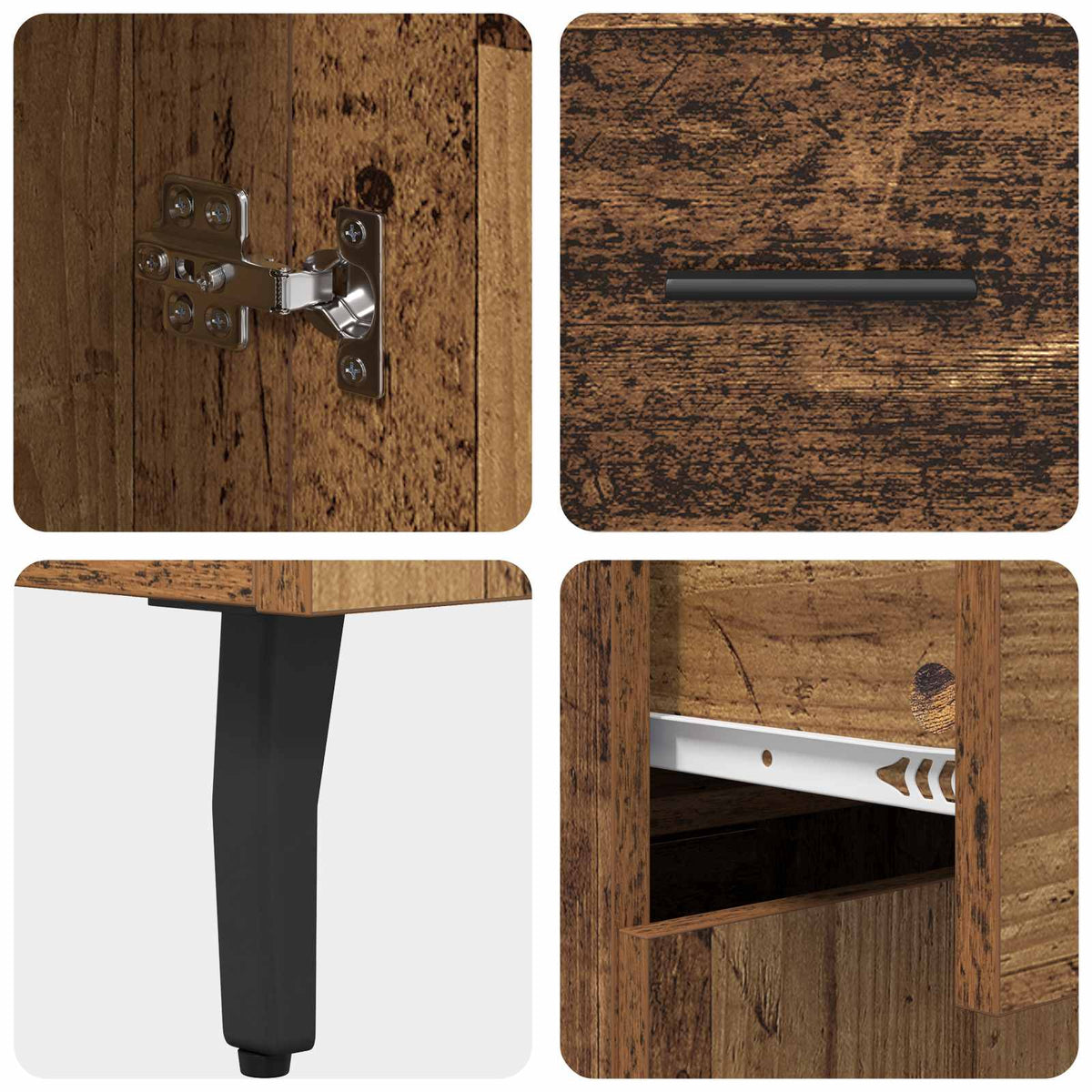Sideboard Gammelt træ 69,5 x 34 x 90 cm Konstrueret træ