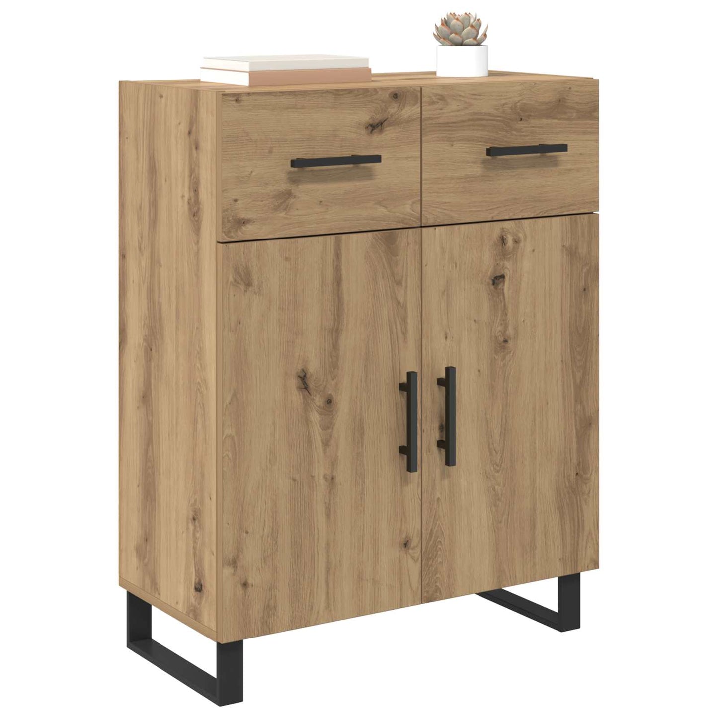 Sideboard Artisan Egetræ 69,5 x 34 x 90 cm Konstrueret træ