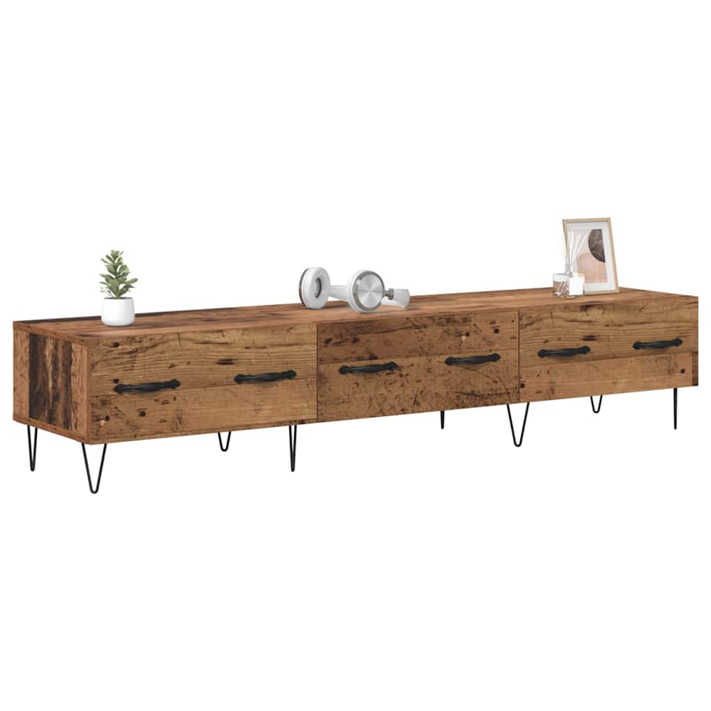 TV-skab 150 x 36 x 30 cm Gammelt træ Konstrueret træ