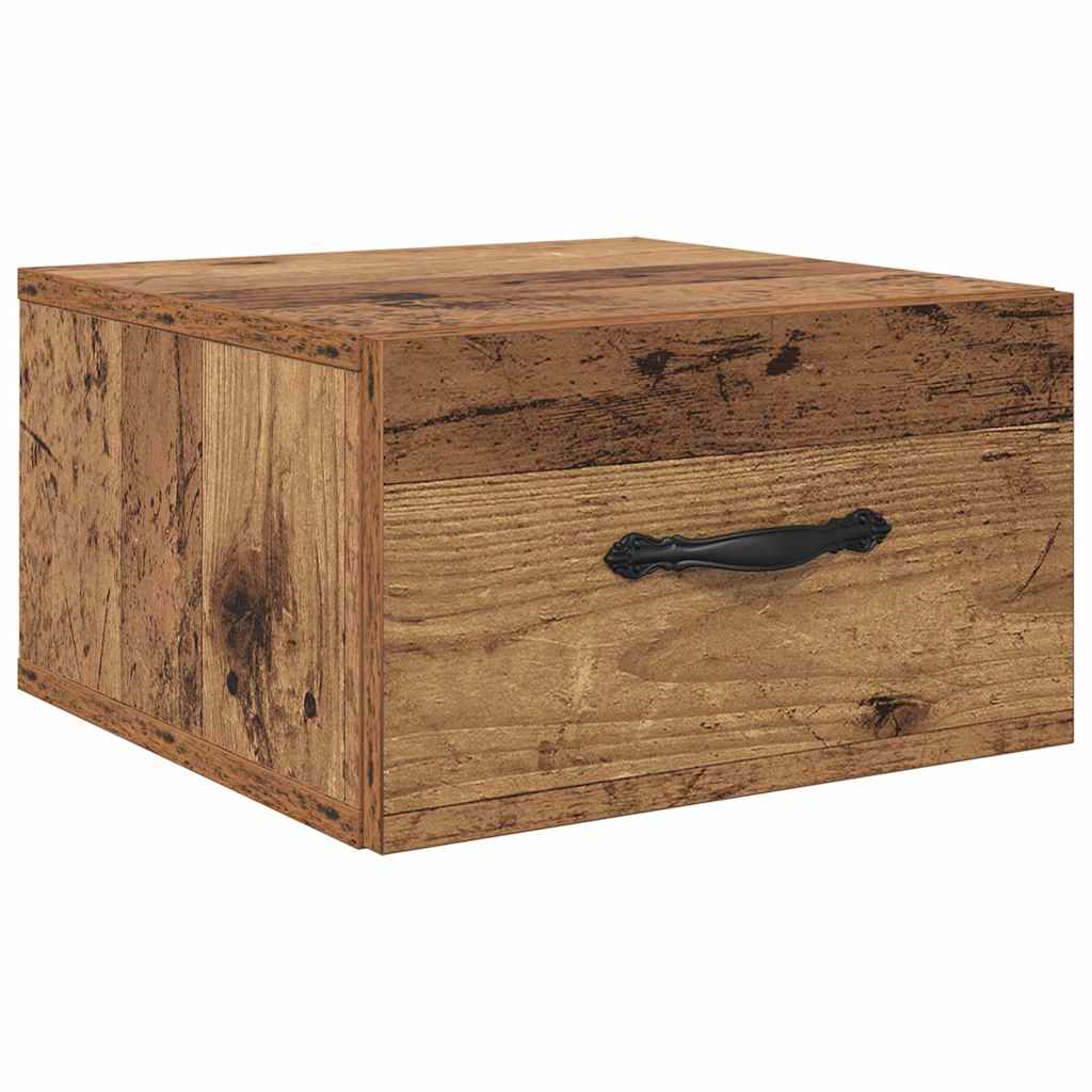 Natskab 2 stk. Gammelt træ 35 x 35 x 20 cm Konstrueret træ