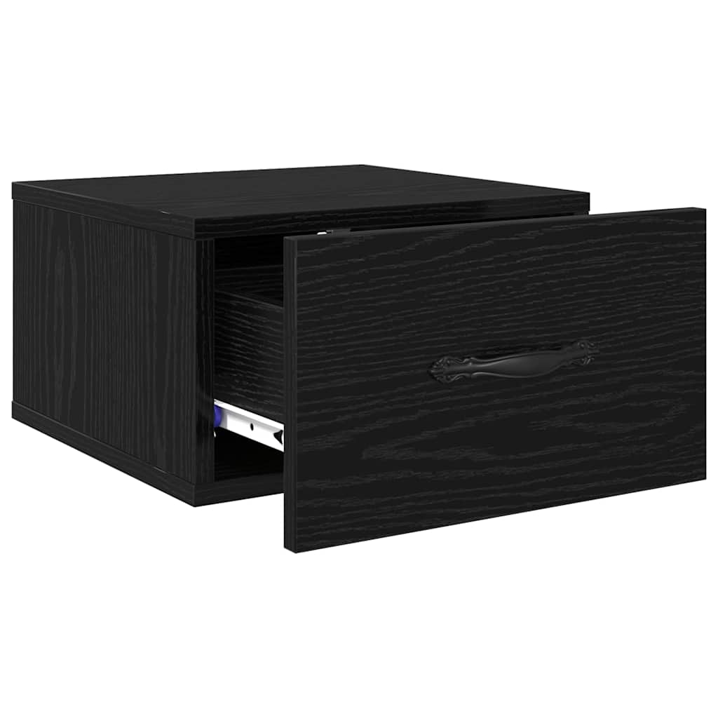 Natskab 2 stk. Sort eg 35 x 35 x 20 cm Konstrueret træ