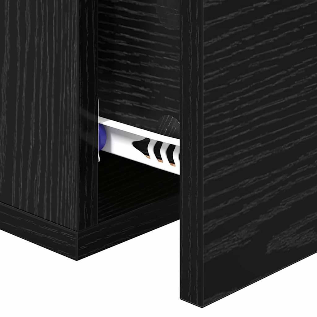 Natskab 2 stk. Sort eg 35 x 35 x 20 cm Konstrueret træ