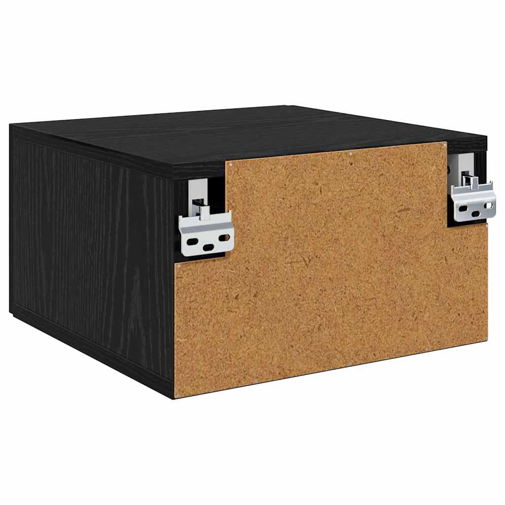 Natskab 2 stk. Sort eg 35 x 35 x 20 cm Konstrueret træ